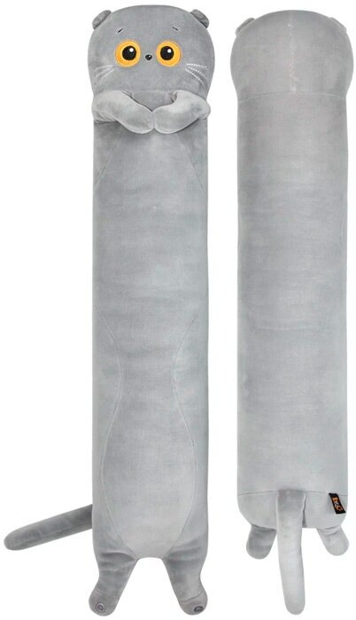 Мягкая игрушка Budi Basa Подушка Басик (KP60-162) серый 60см (3+) - фото №5