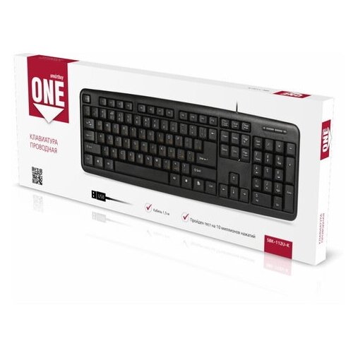 Клавиатура проводная Smartbuy ONE 112 USB черная SBK-112U-K20 55000₽
