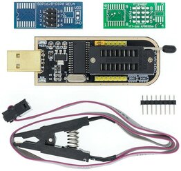 Программатор EEPROM для BIOS на CH341A c зажимом для программирования SOIC8 SOP8 для EEPROM 93CXX (с прищепкой)