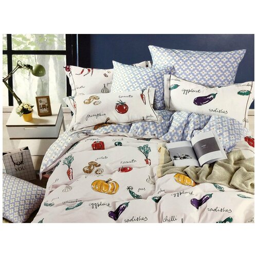 фото Комплект постельного белья евро, печатный сатин 1459-6 asabella