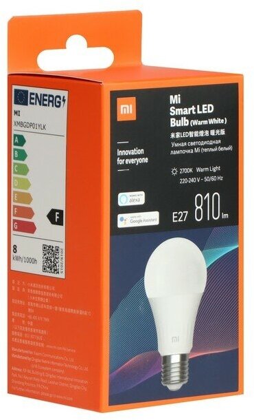 Умная лампа Xiaomi Mi LED Smart Bulb XMBGDP01YLK (GPX4026GL) Warm White - фотография № 10