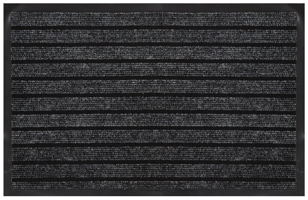 Коврик придверный 50х80 см прямоугольный резиновый с ковролином серый Модерн Floor mat