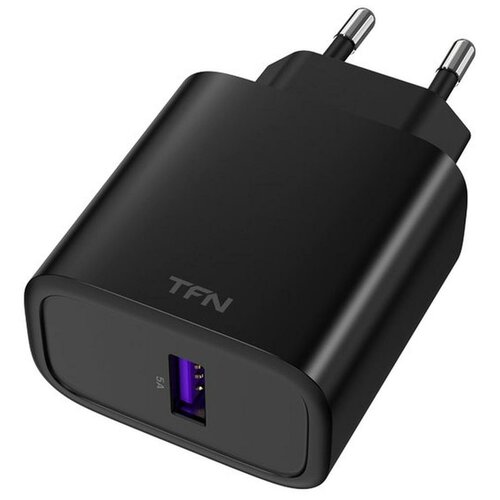 фото Сетевое зарядное устройство tfn 5a 22,5w qc 3.0 черное (tfn-wcrpd01)