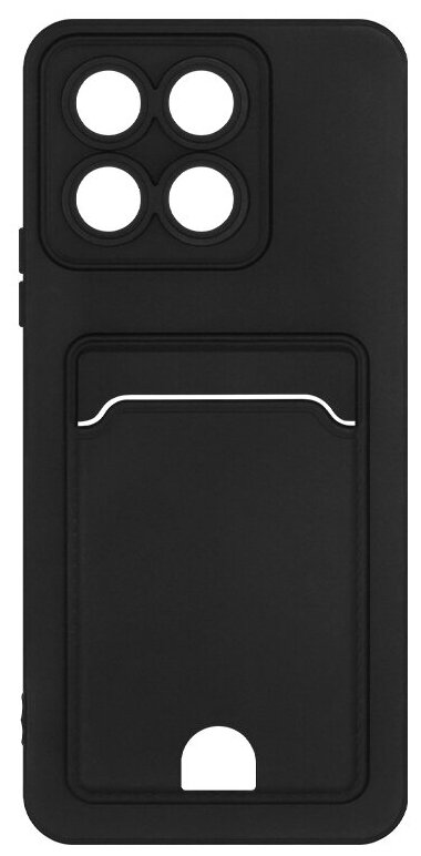Силиконовый чехол с отделением для карты для Honor X8a DF hwCardcase-04 (black)