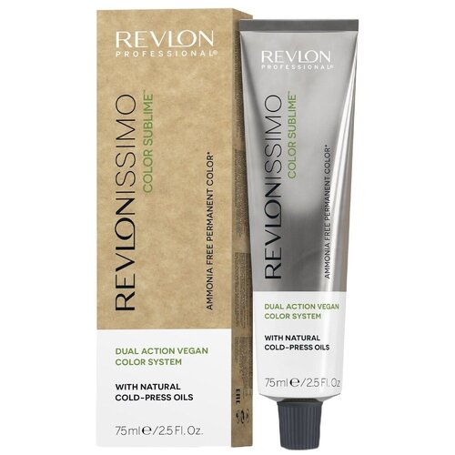 Краска для волос стойкая Revlonissimo Color Sublime Vegan 7.3 блондин золотистый 75 мл revlon professional revlonissimo color sublime стойкая краска для волос 8 35 светлый блондин золотисто махагоновый 75 мл