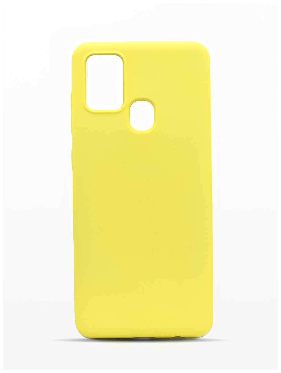 Силиконовый лимонный чехол Soft Touch для Samsung Galaxy A21s