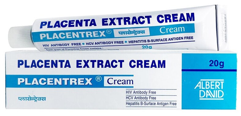 Крем Placentrex Placenta Extract Cream с экстрактом плаценты, против морщин (Albert David) - 20 г.