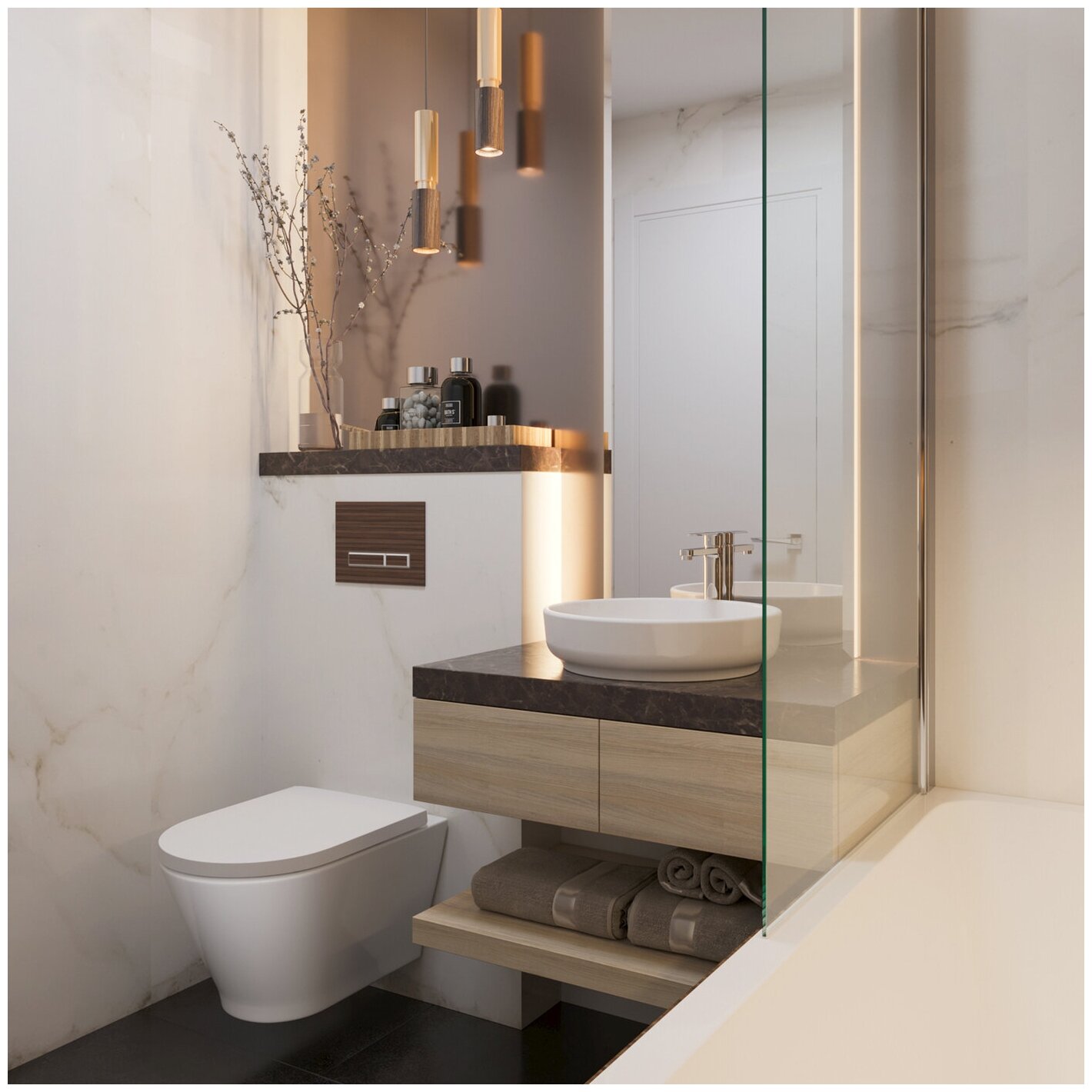 Раковина накладная для ванной комнаты Lavinia Boho Bathroom Sink Slim, 33311005 - фото №2