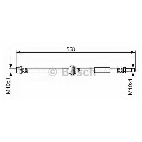 Шланг торм. пер. [558 mm], BOSCH, 1987481182