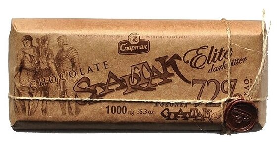 Шоколад спартак горький-элитный 72%, 1000 гр.