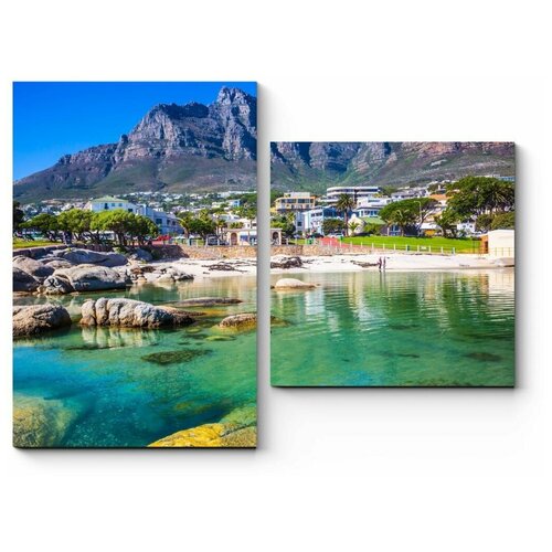 Модульная картина Райский пляж в горах, Кейптаун 190x143