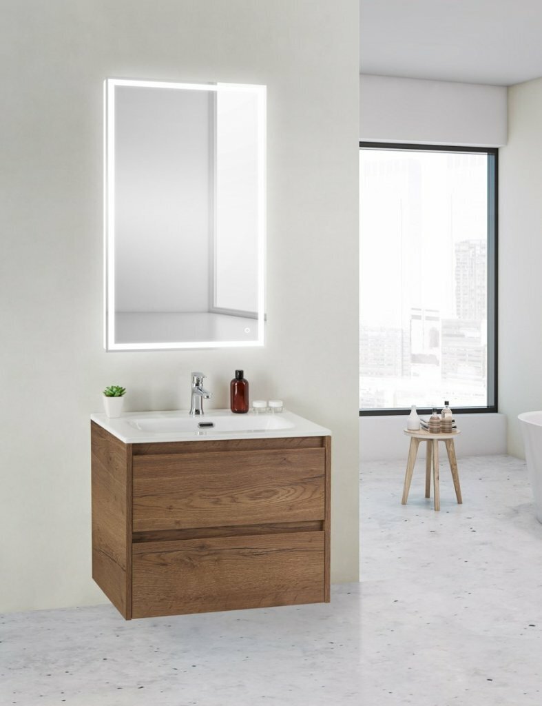 Тумба под раковину BelBagno Kraft 39-600 60.5 см Rovere Tabacco подвесная KRAFT 39-600/390-2C-SO-RT