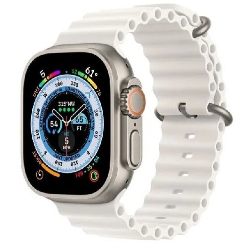 Умные часы Apple Watch Ultra 49 мм Titanium Case Cellular титановыйбелый Ocean Band 10591500₽