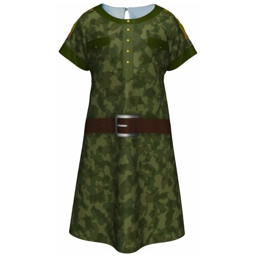 Военное платье для девочки (17827) 122 см