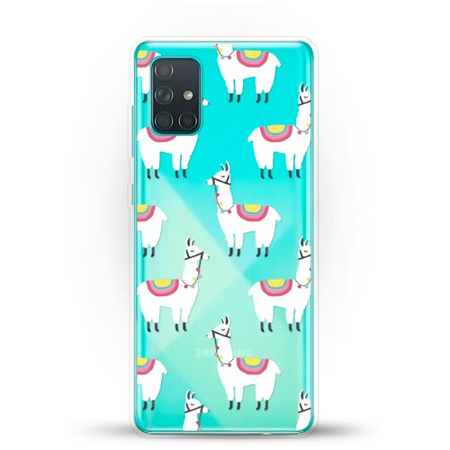 фото Силиконовый чехол белые ламы на samsung galaxy a71 andy & paul