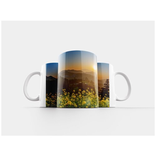 фото Кружка "цветок, изнасилование, заход солнца" 320 мл lotsprints