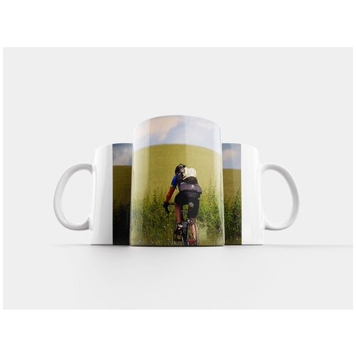 фото Кружка "велосипедист, в гору, подготовка" 320 мл lotsprints