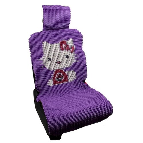 фото Накидка на сиденье, плетеная, hello kitty, фиолетовый, lh020-kitty автопилот