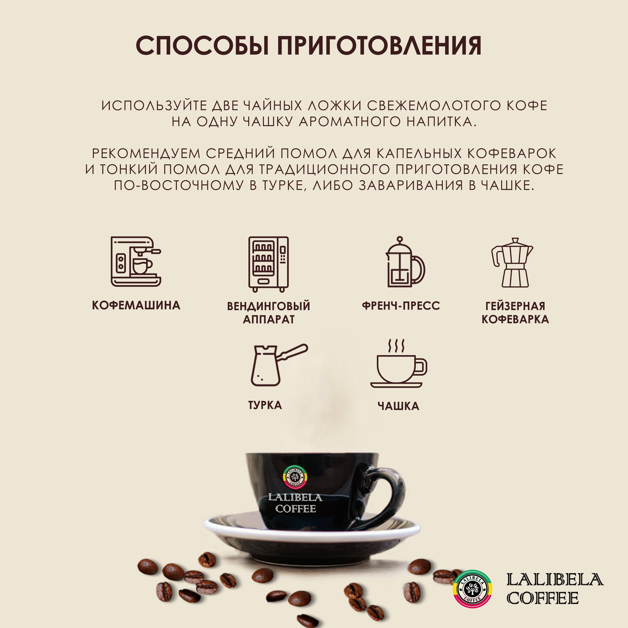 Набор Кофе в зернах LALIBELA COFFEE EXPERT ARABICA 1 кг + Кофе молотый RICH AROMA 200 г - фотография № 2