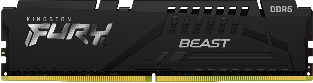 Модуль Kingston 16GB DDR5 6000 DIMM FURY Beast Black Gaming Memory Non-ECC, CL40, 1.25V, 1RX8, RTL