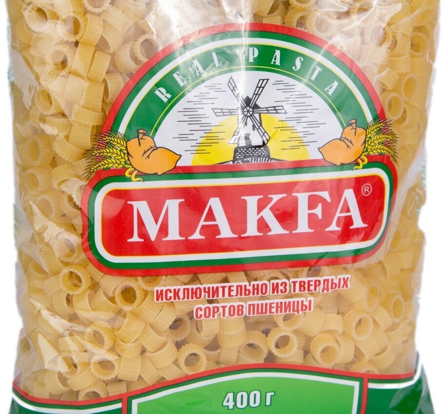 Макфа Макароны, колечки, 400 г