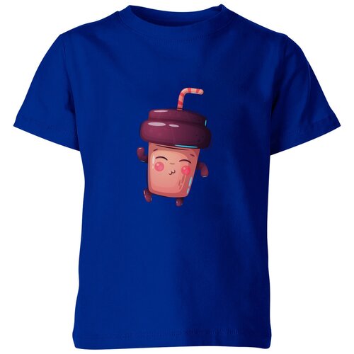 Футболка Us Basic, размер 8, синий женская футболка танцующий стаканчик кофе s белый