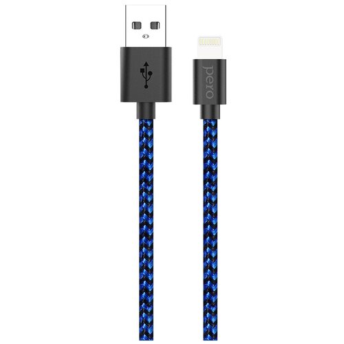 PERO Кабель DC04 USB - 8pin Lightning, 2м (blue) pero кабель dc04 usb 8pin lightning 2м red