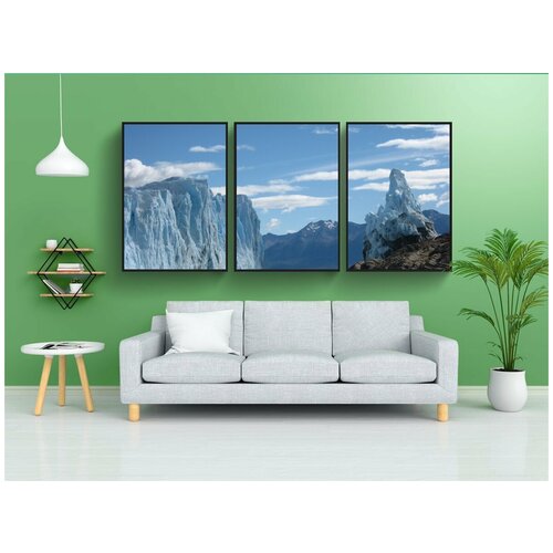 фото Набор модулных постеров для интерьера "glaciar, перито морено, аргентина" 60x90 см. в тубусе, без рамки lotsprints
