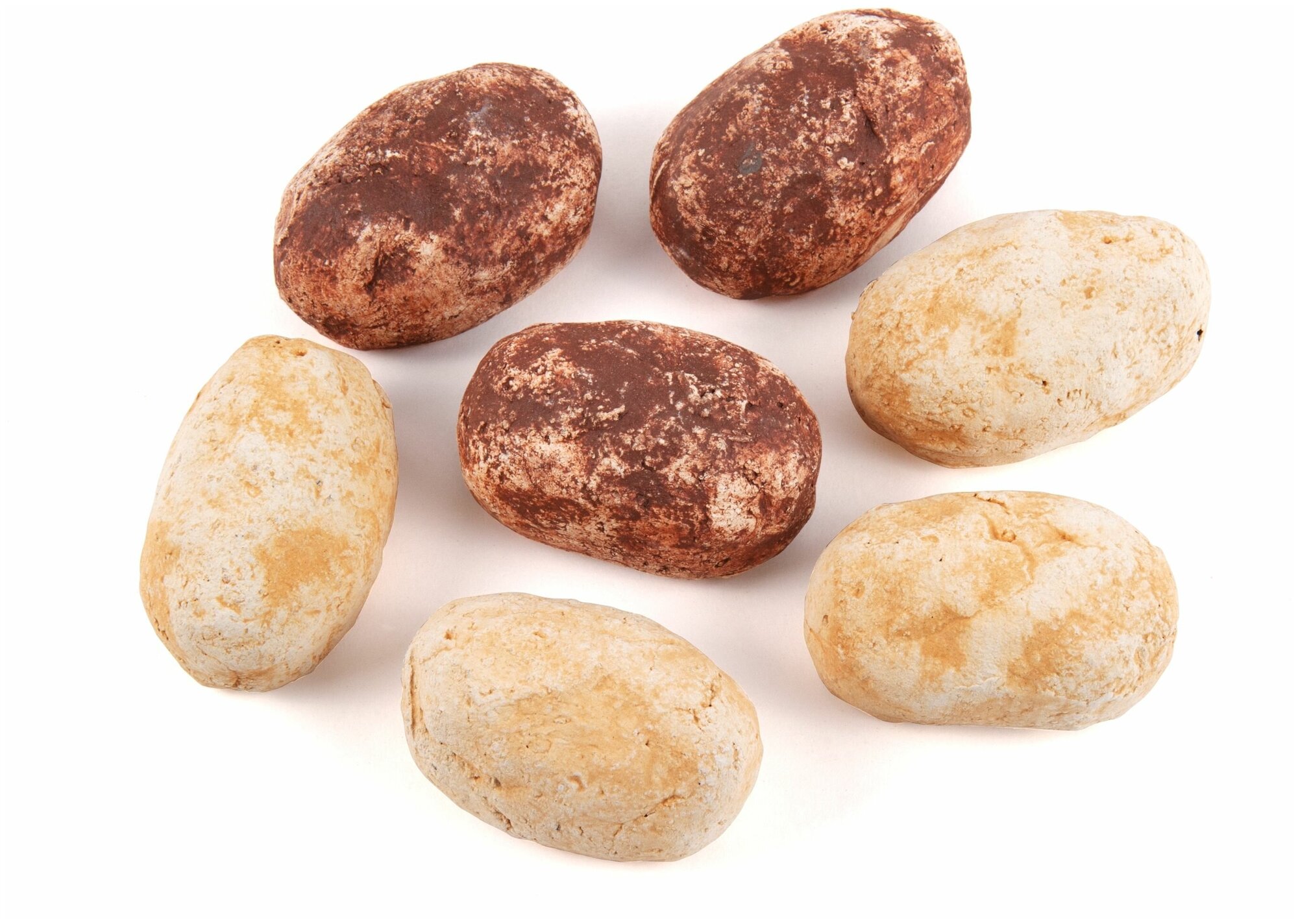 Набор из 7 смешанных песчаных и коричневых камней для биокаминов - фотография № 1