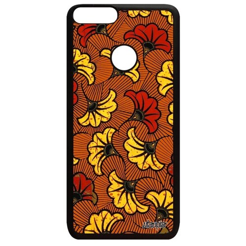 фото Простой чехол для телефона // huawei p smart 2018 // "африканский принт" мотив узор, utaupia, оранжевый
