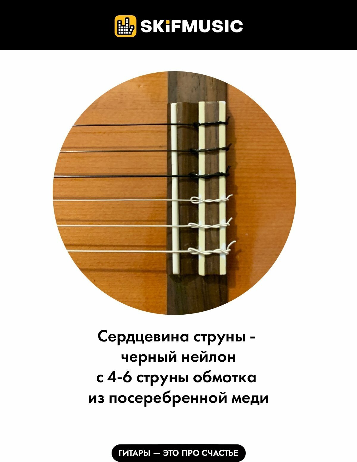 Струны для классической гитары Ernie Ball 2406 (чёрное серебро) - фото №14