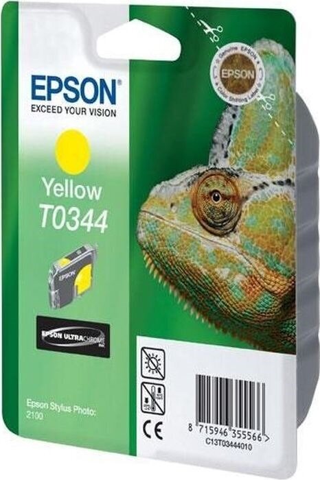 Картридж для струйного принтера Epson C13T03444010, желтый, оригинал - фото №2