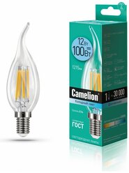 Эл.лампа светодиодная LED 12-CW35-FL/830/E14 (12Вт=100Вт 1105Lm 220В) Camelion
