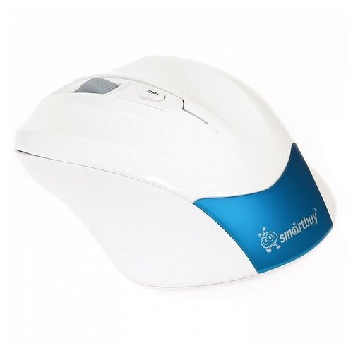 Мышь беспроводная SmartBuy 356AG 2000 DPI оптическая USB 4 кнопки цвет белый с голубой вставкой артSBM-356AG-BW 68600₽