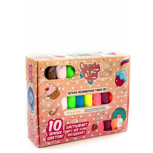 Масса для лепки Candy Clay 10 ярких цветов 11-0028 728₽