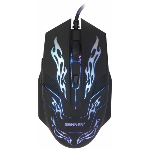 Мышь проводная игровая GM-77 USB 2400dpi 6 кнопок оптическая LED подсветка черная 148100₽