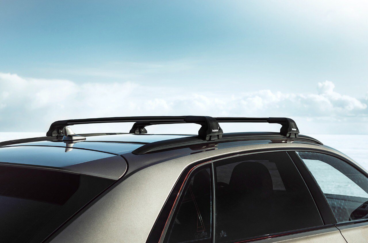 Багажник на крышу Rollster Mercury для Kia Rio hatchback (2011-2015г. в.), черные дуги