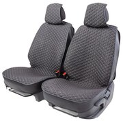 Накидки на передние сиденья Car Performance CUS-2032 BK, 2 шт, fiberflax, поролон 10 мм, чёрный