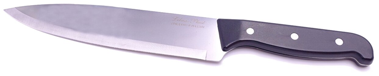 Нож кухонный «Классик», шеф, лезвие 19 см, черная пластиковая ручка - фотография № 1