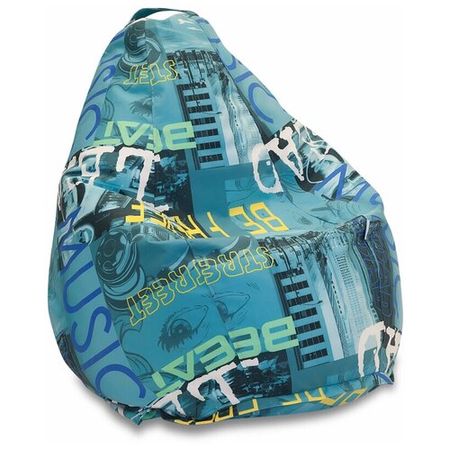 фото Кресло-мешок пуф лима, размер l, бирюзовый, delicatex