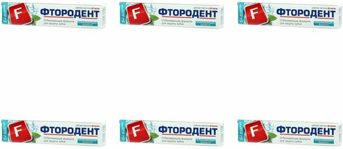 Фтородент Зубная паста отбеливающая формула, 65 г, 6 шт — купить в интернет-магазине по низкой цене на Яндекс Маркете