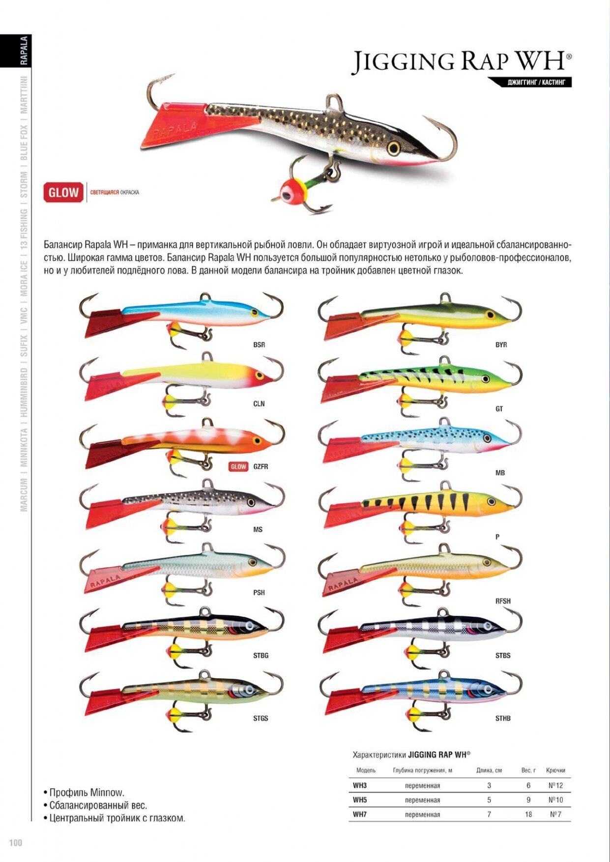 Балансир Rapala WH3/BYR