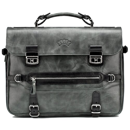 Портфель Кожинка, фактура матовая, черный