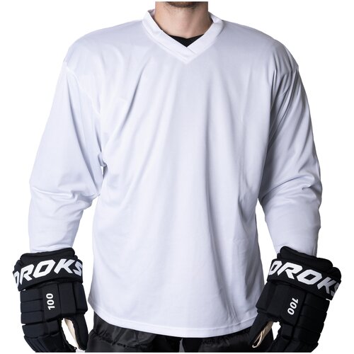 фото Хоккейный свитер (джерси) взрослый oroks, размер: xxl, белый oroks х декатлон decathlon