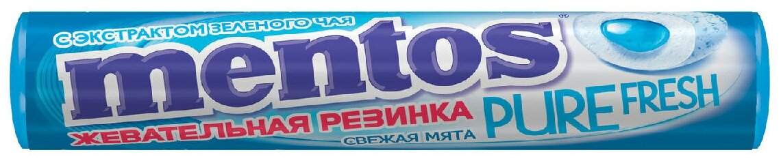 Жевательная резинка Mentos жидкий центр Мята ролл, 16г. - фотография № 12