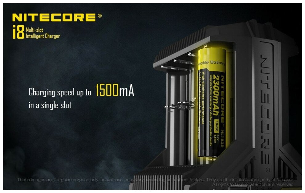 Зарядное устройство NITECORE NEW I8 18650/16340 на 8*АКБ зарядное устройство