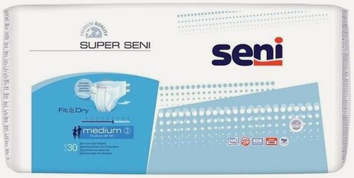 Изображение товара Seni Подгузники для взрослых Super, 75-110 см, M (30 шт.)