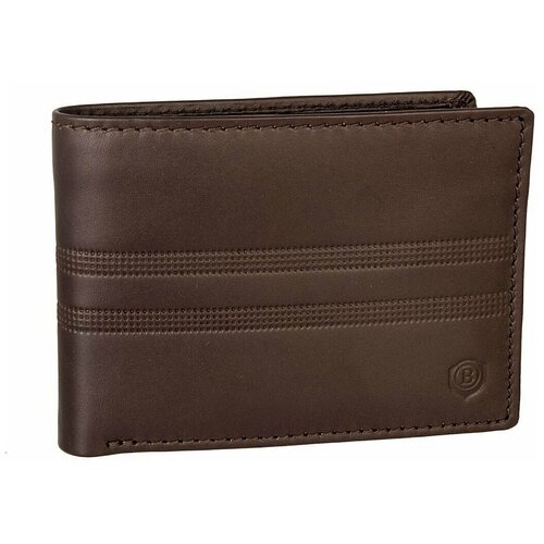 Портмоне Miguel Bellido, натуральная кожа, гладкая фактура, без застежки, 2 отделения для банкнот, отделения для карт и монет, подарочная упаковка, коричневый