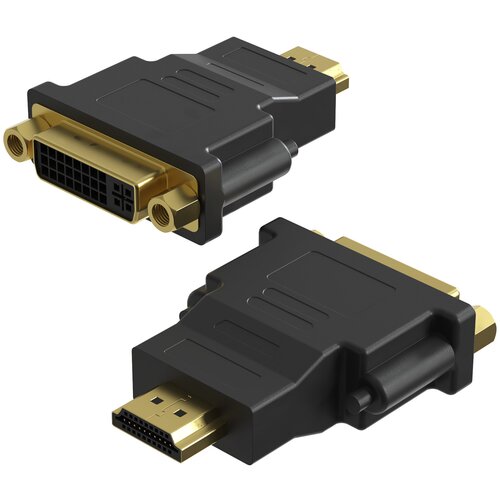 Адаптер переходник GSMIN BR-04 DVI-I (24+5) (F) - HDMI (M) (Черный) адаптер переходник gsmin rt 91 dvi i 24 5 m hdmi f черный