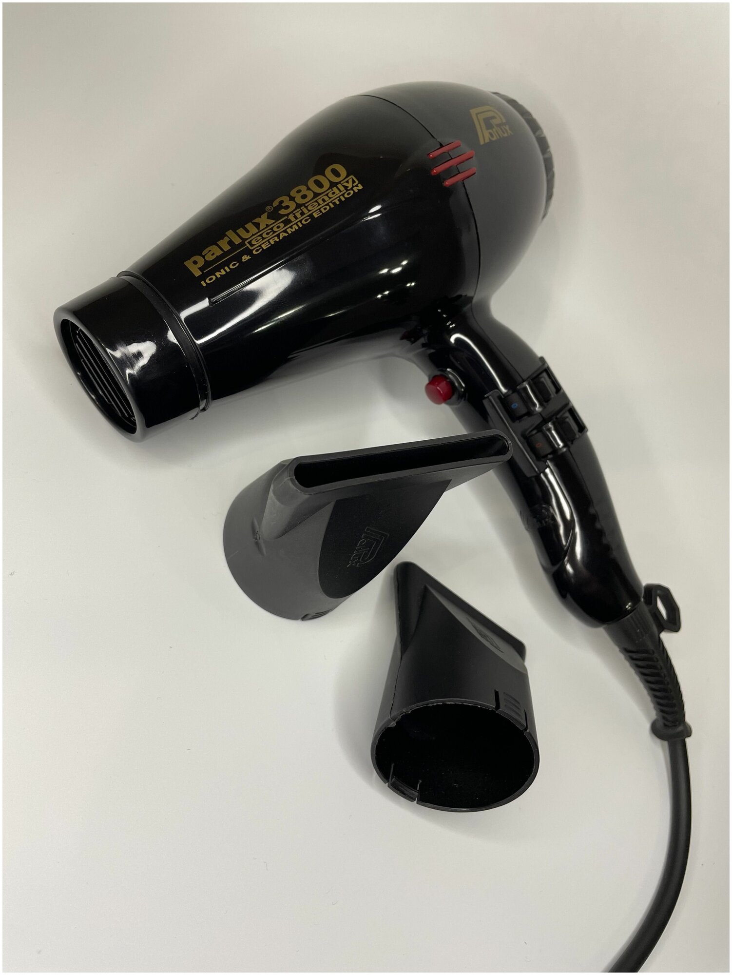 Фен для волос Parlux 3800 Eco Friendly Ionic & Ceramic Pro 2100 Вт чёрный - фотография № 1